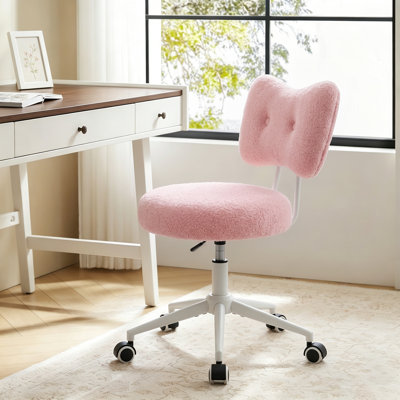 Chaise de meuble-lavabo moderne pivotante en tissu avec hauteur réglable et assemblage facile