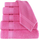 Ensemble de serviettes 6 pièces, 2 serviettes de bain, 2 serviettes à main, 2 débarbouillettes, serviettes de bain 100% coton doux et absorbant, ensemble de linge de bain