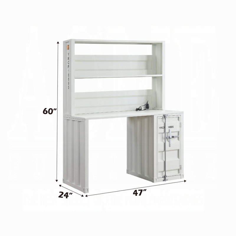 Bureau avec huche, Blanc