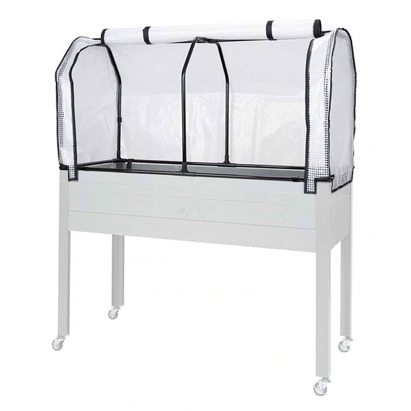 Wood Planter Box, Gray, 29.50" H x 21" W x 47" D