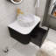 Wall Mounted Pre-Assembled Curved Edges Striped Bathroom Vanity With Sink-607949732-607949728