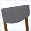 Chaise de salle à manger rustique 4 pièces - Structure en bois massif avec coussin en tissu, chaise d'appoint rembourrée pour la cuisine, la salle à manger, le salon-967081208