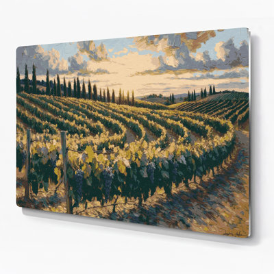 «Farm Grape Vines», art mural en métal gris