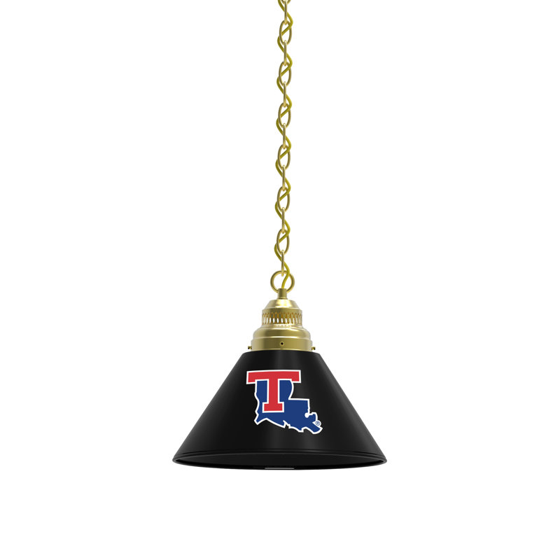 1 - Light Single Pendant, Brass, Louisiana Tech Bulldogs