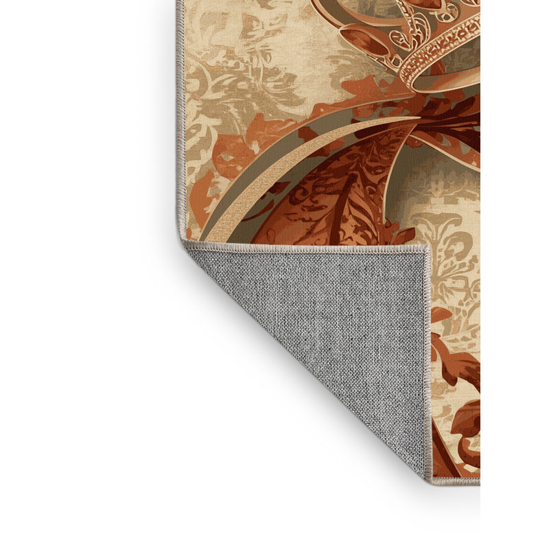Tapis brun / beige beige lavable à la machine Kymani, 2 x 5
