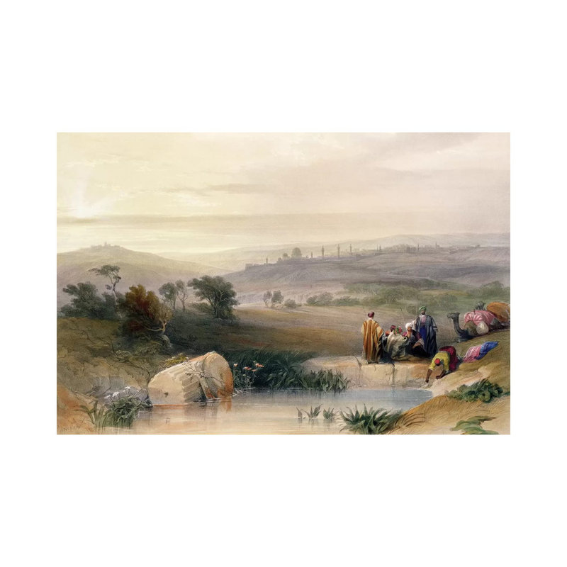 Jerusalem, April 1839, Plate 22 From Volume I Of 'The Holy Land' Pub. 1842 by David Roberts - Wrapped Canvas Print