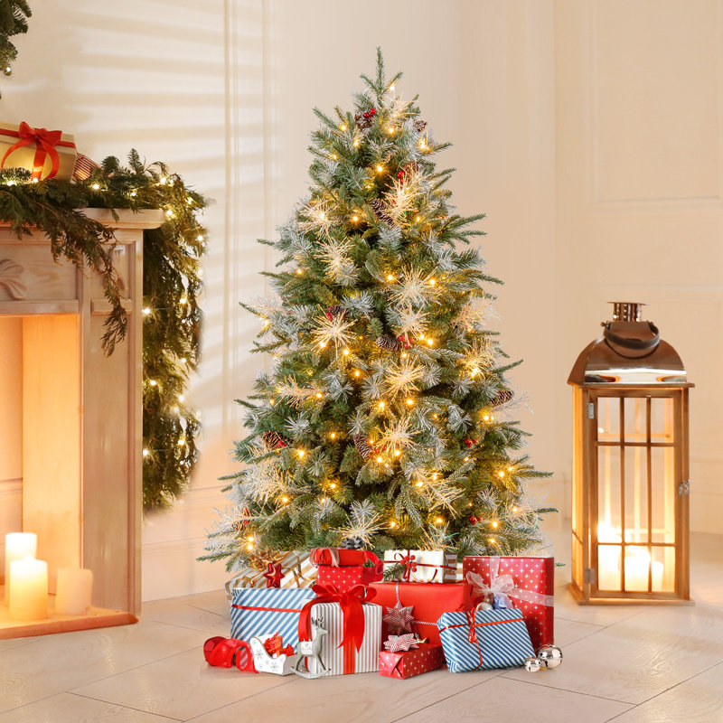  Arbre de Noël artificiel illuminé 5 pi avec 602 extrémités en PE, PVC et PET, 5'