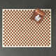 Walker Checkered Burnt Orange/Cream Shag Area Rug