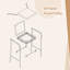 Tabouret de bar d'extérieur 30 po avec coussin Knittie-1922980535