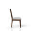 Chaises de salle à manger en bois massif avec revêtement en cerisier revêtu de tissu d'ameublement élégant