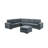Shalethia City Sleek Gray Woven Fabric 7-Seater Sectional Sofa With Ottoman-122004085