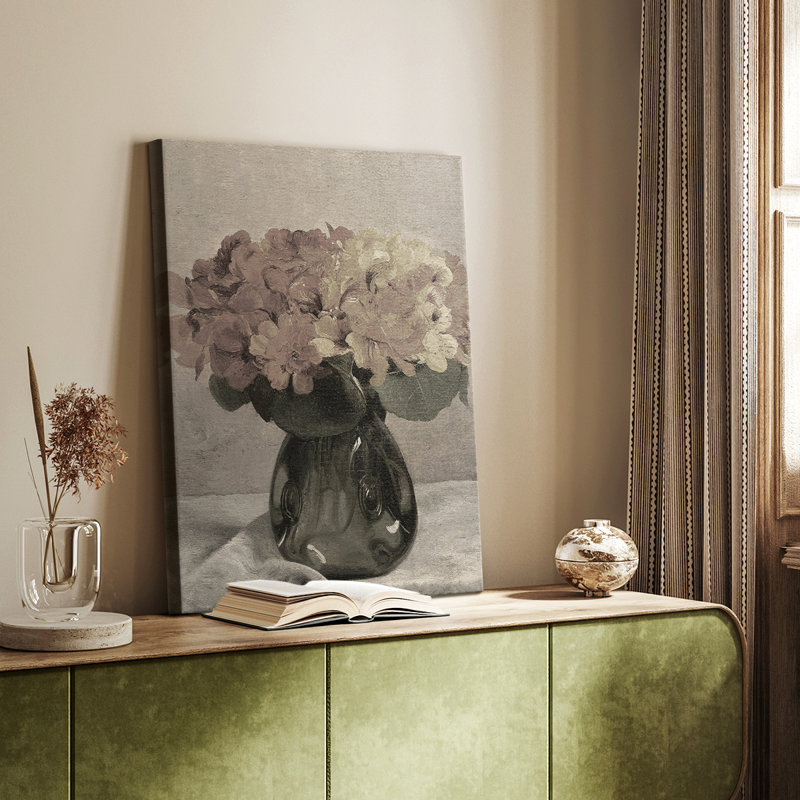 Imprimé floral rétro XLVII - galerie Cavas sur mesure, H 12 po x l 8 po
