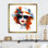 «Orange Fashion Woman with Hat - Woman Pop», art mural
