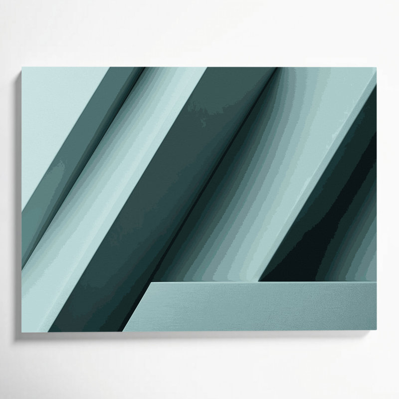 Minimalisme 50, art mural bleu sur toile, H 20 po x l 30 po