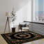 Tapis lavables 5 x 7 pi, tapis d'extérieur doux papillon noir, tapis à poils longs délavés d'inspiration rétro pour le salon, la salle à manger et la chambre à coucher-1830842424