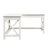 Lavish Home L-Shaped Computer Desk with X-Pattern Legs, White-1678561771