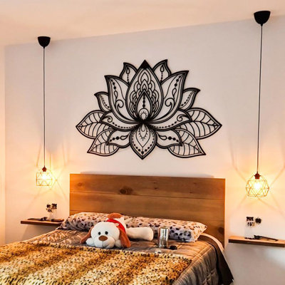 Art mural 3D Mandala lotus 3D