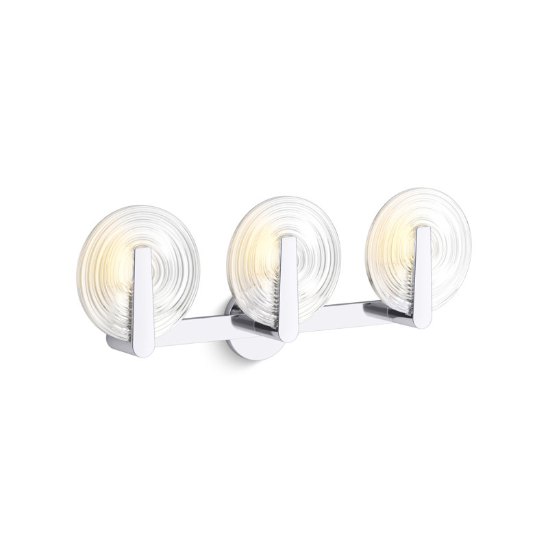 Hint Sconce, Polished Chrome, 10.5"H x 28"W x 10.83"D, 3 Lights