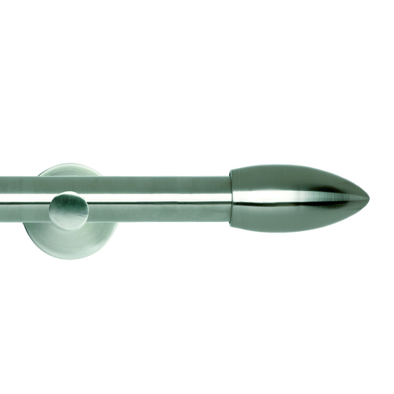 Amarielle 2.8cm Single Curtain Pole, Stainless Steel, 120cm