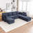 Wilroy 7-Piece Upholstered U-Shaped Sectional Sofa-1310612530