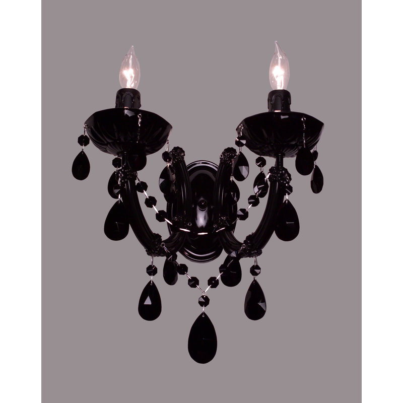 Gresham Candle Wall Light, Crystalique, Gold Plated