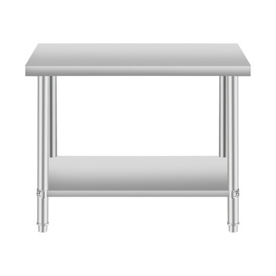 36''*24'' Stainless Steel Commercial Kitchen Work Table With Under Shelf, 32 Inches Tall, Ideal For Food Preparation 24 - Inch Wide And Home Professional Quality Build