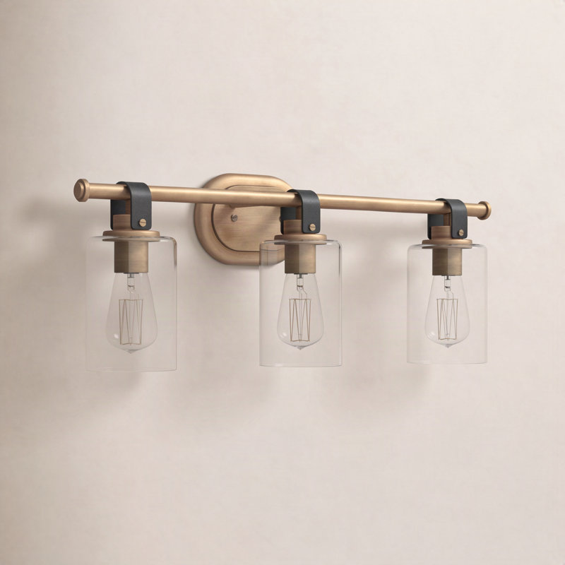 April 3 - Light Dimmable Vanity Light, Heritage Brass
