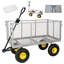 Chariot utilitaire tout-terrain en maille métallique, convertible 3-en-1 avec doublure