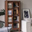 Vitrines en bois massif brun noisette