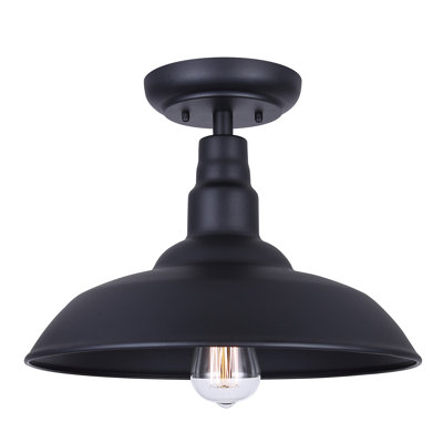 Valec noir mat l 14 po - ampoule décorative