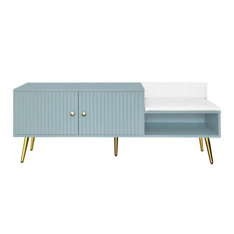 Shoe Storage Bench, Tiffany Blue