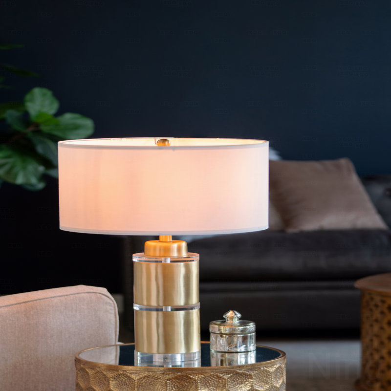 Lampe de table avec abat-jour tambour
