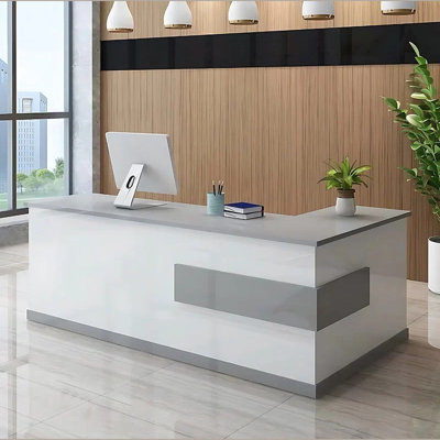 Minimalist Corner Front Desk Reception Desk for Office