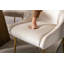 Chaise d'appoint en velours blanc