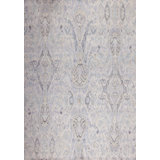 Jazz Couture Hand Knotted Wool Area Rug in Pearl/Blue