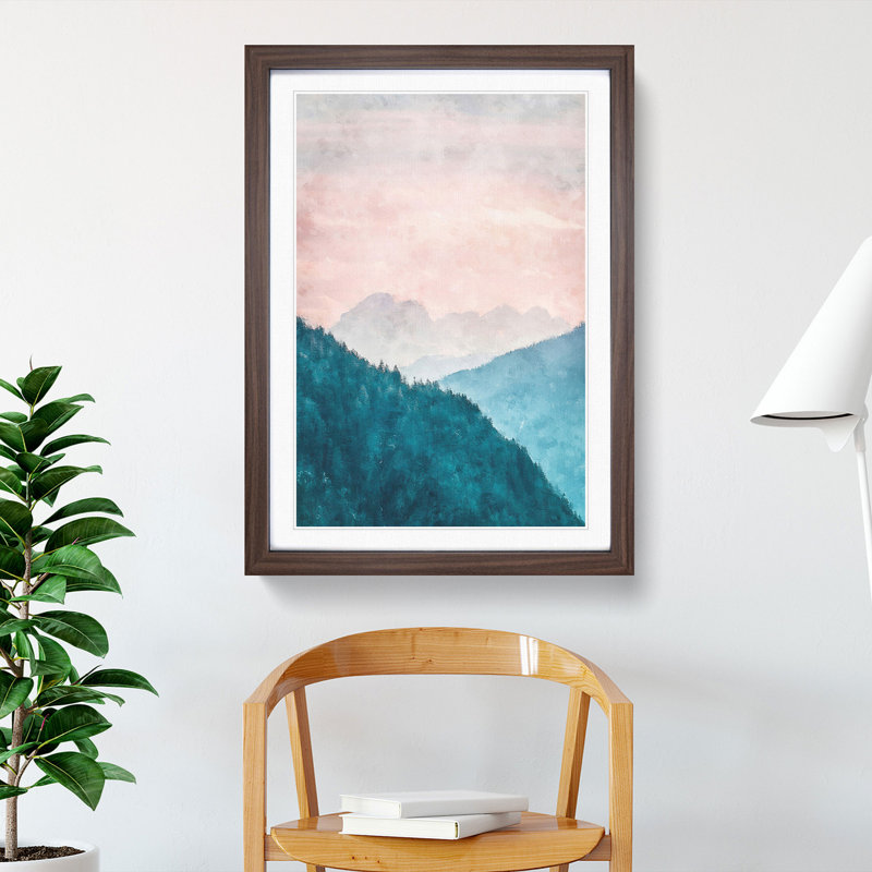 The Forest Angles - Picture Frame Painting Print, Walnut Framed, 45cm H x 33cm W x 2cm D