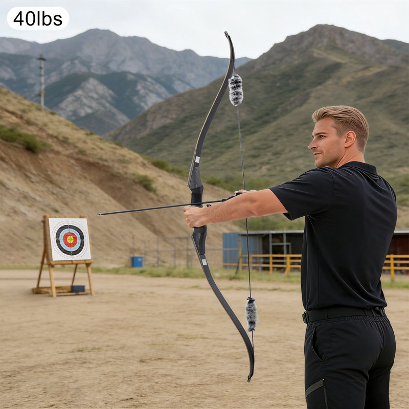 40lbs Wooden Recurve Bow Kit