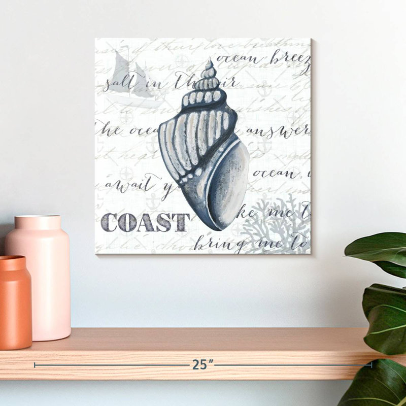 Aletra Indigo Shell I, 16" H x 16" W