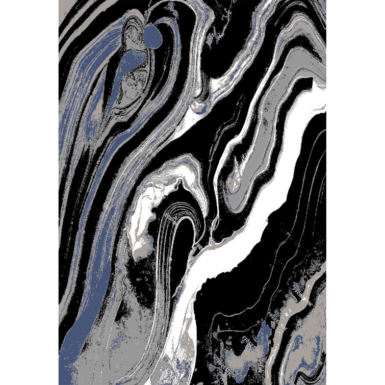 Galaxy Series Abrstract Black/Gray/Ivory/Beige Area Rug