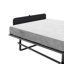 Structure de lit pliante en métal avec matelas en mousse, 4 roulettes pour faciliter la mobilité, rangement à profil mince, chambre à coucher et chambre d'amis noir, mouvement à roulement à haute densité, bon dortoir