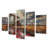 Red Winter Oil Fields Industrial Icon I - Oil Rigs / Fields Wall Decor Set