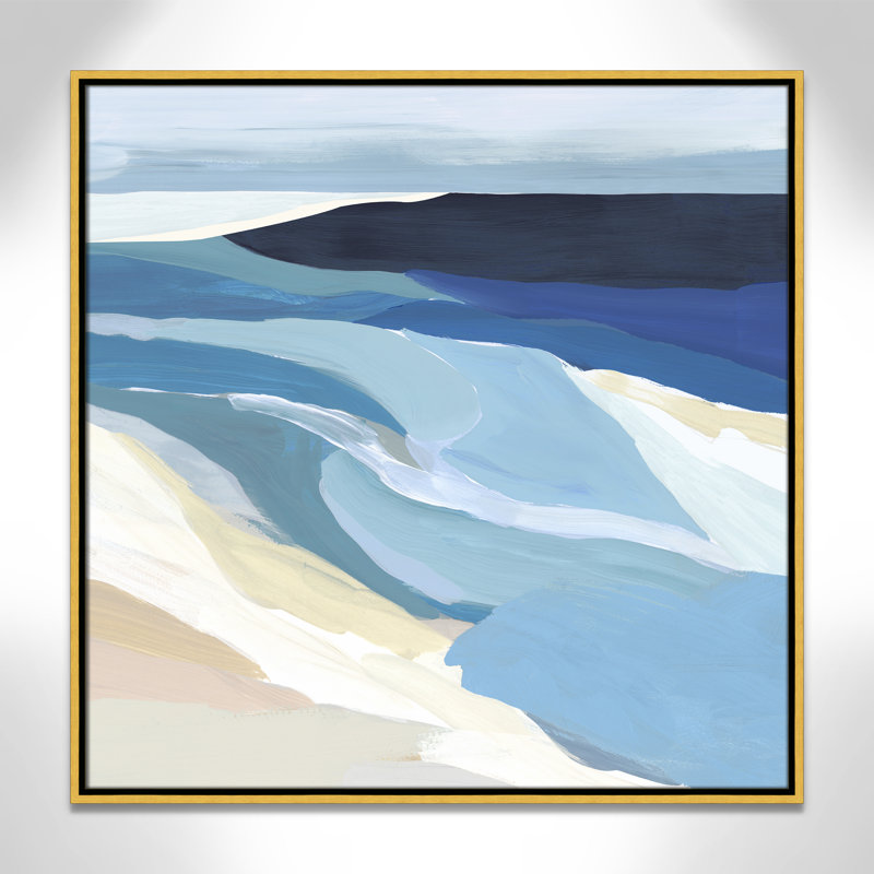 Graham Lake I by Isabelle Z, 31.5" H x 31.5" W x 2" D, Gold Framed Canvas