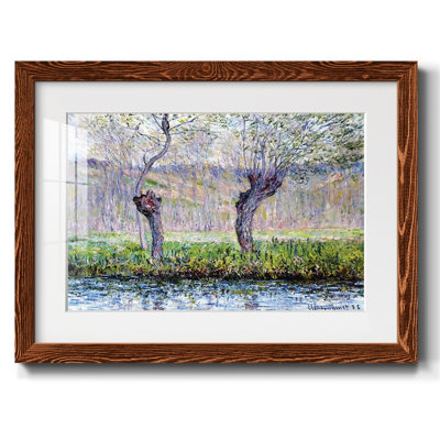 Willows In Springtime, 1886 - Art mural mural mat et encadré sous verre acrylique, grand salon