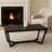 Strata Orion 43" Rectangular Coffee Table with Wood Top and Geometric Metal Base, Black-982195194