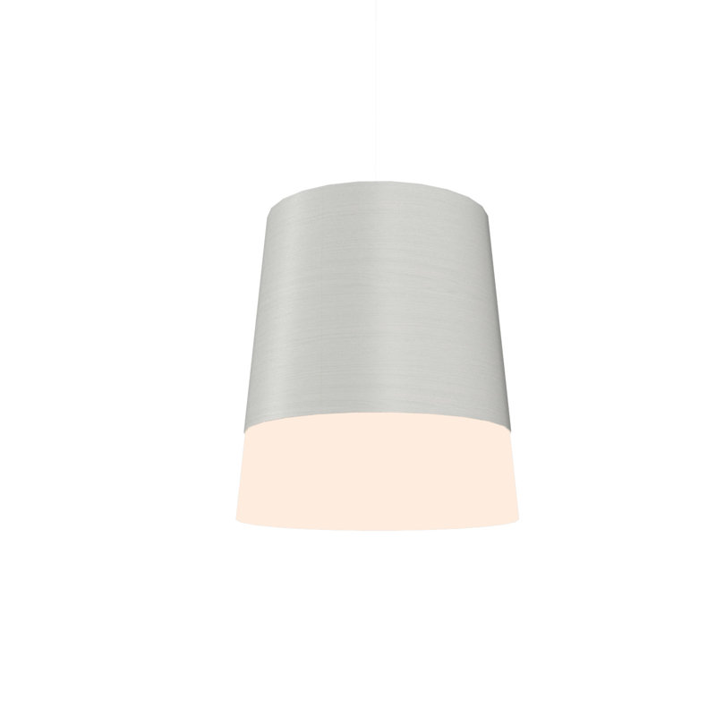 Luminaire suspendu 1 lumière Cônico, Blanc organique, Organic White