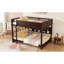 Lit superposé grand au-dessus de grand avec tablettes de rangement Kelment | Ports de chargement USB, conception peu encombrante pour chambre à coucher et dortoir-801534272