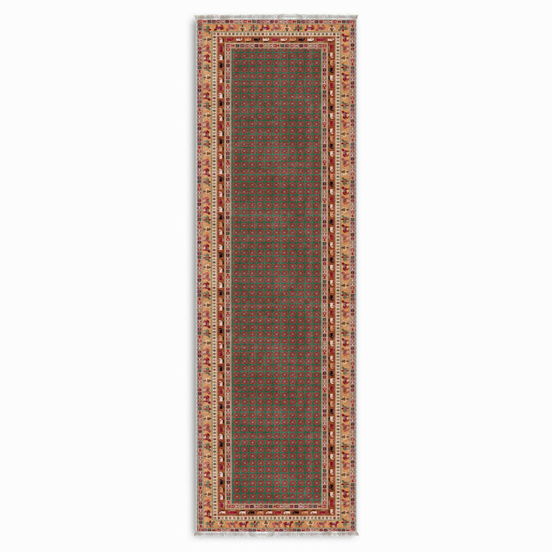 Pastel Lacasa Brown Miniature Cotton Chenille Area Rug, Rectangle 5'3" x 8'3"