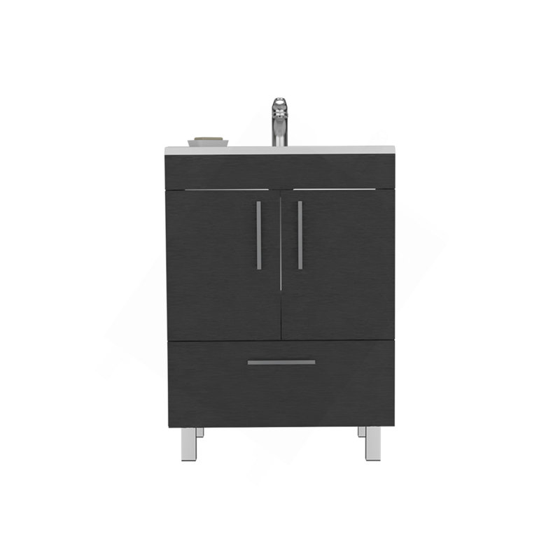 Meuble-lavabo simple Mayora, noir, Noir