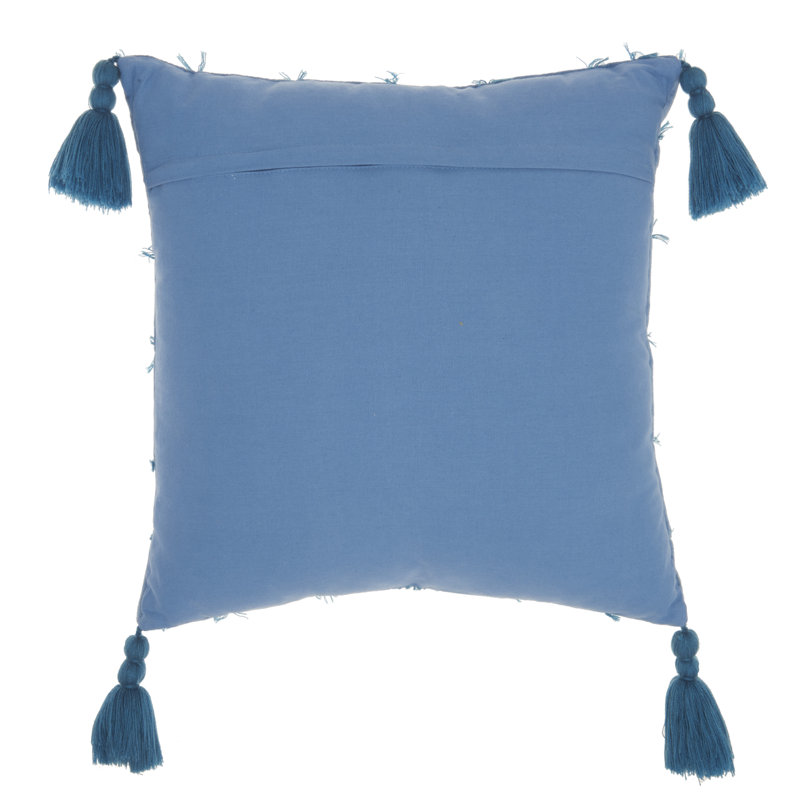 Housse de coussin carrée/insert, Bleu