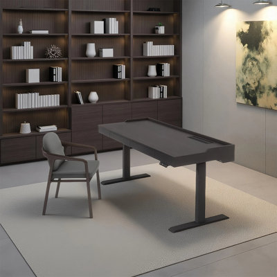 Smoky color height-adjustable  electric table